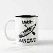 Mobiel Man Cave Kayak Tweekleurige Koffiemok (Links)