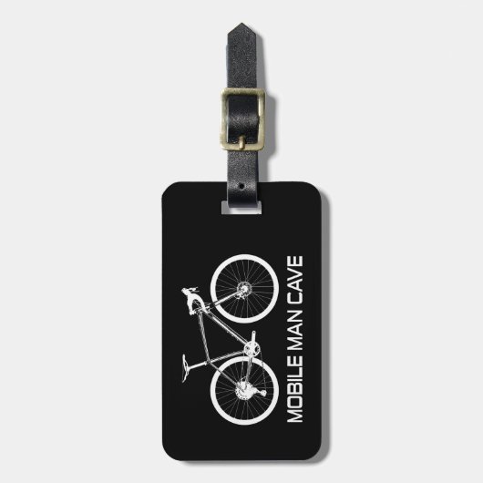 Mobiel Man grotfiets Bagagelabel (Voorkant verticaal)