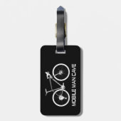 Mobiel Man grotfiets Bagagelabel (Achterkant verticaal)