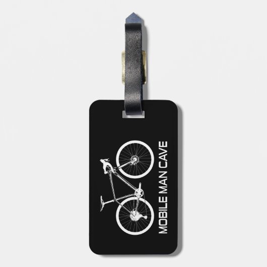 Mobiel Man grotfiets Bagagelabel (Achterkant verticaal)