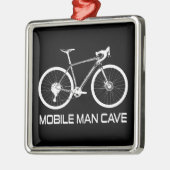 Mobiel Man grotfiets Metalen Ornament (Links)