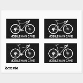 Mobiel Man grotfiets Rechthoekige Sticker (Vel)