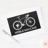 Mobiel Man grotfiets Rechthoekige Sticker (Envelop)