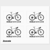 Mobiel Man grotfiets Rechthoekige Sticker (Vel)