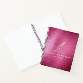 Mobiel neutraal quill roze geborsteld metaal Notit Notitieboek (Binnen)