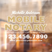 Mobiel Notaris Hypotheekondertekeningsagent Gold P Raamsticker (Vel 2)