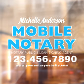 Mobiel Notaris Lening Ondertekeningsagent Blue Pro Raamsticker (Vel 2)