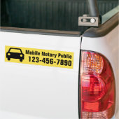 Mobiel notaris openbaar telefoonnummer aangepast bumpersticker (Op Truck)