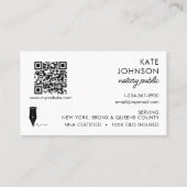 Mobiel Notaris Openbare Foto QR Code Logo Visitekaartje (Achterkant)