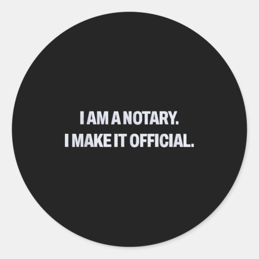 Mobiel Notaris Openbare Leningsondertekeningsgesch Ronde Sticker (Voorkant)