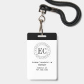 Mobiel Notarisch Openbaar Badge (Voorzijde met lanyard)