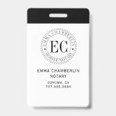 Mobiel Notarisch Openbaar Badge (Achterkant)