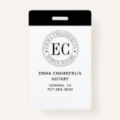 Mobiel Notarisch Openbaar Badge (Achterkant)