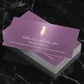 Mobiel Notarisch Openbaar Golden Signing Pen Paars Visitekaartje