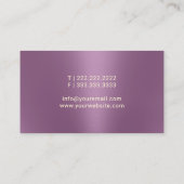 Mobiel Notarisch Openbaar Golden Signing Pen Paars Visitekaartje (Achterkant)