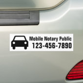 Mobiel Notarisch Openbaar Telefoonnummer Gepersona Bumpersticker (Op auto)