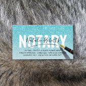 Mobiel Notarisch Openbaar Turquoise Glitter Signat Visitekaartje