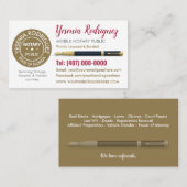 Mobiel Notarisch Openbaar  Visitekaartje (Voorkant / Achterkant)