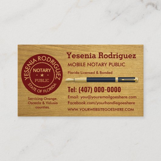 Mobiel Notarisch Openbaar Visitekaartje (Voorkant)