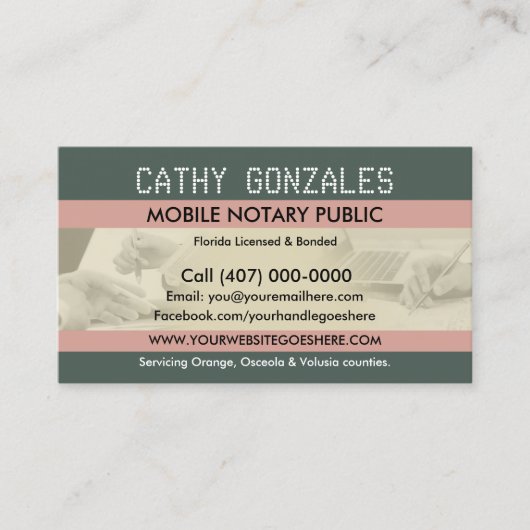 Mobiel Notarisch Openbaar Visitekaartje (Voorkant)