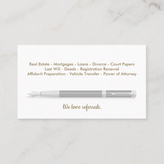 Mobiel Notarisch Openbaar Visitekaartje (Achterkant)