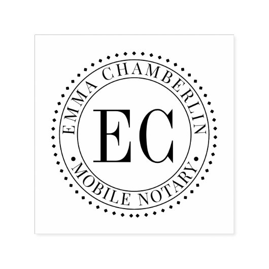 Mobiel Notarisch Openbaar Zelfinktende Stempel (Design)