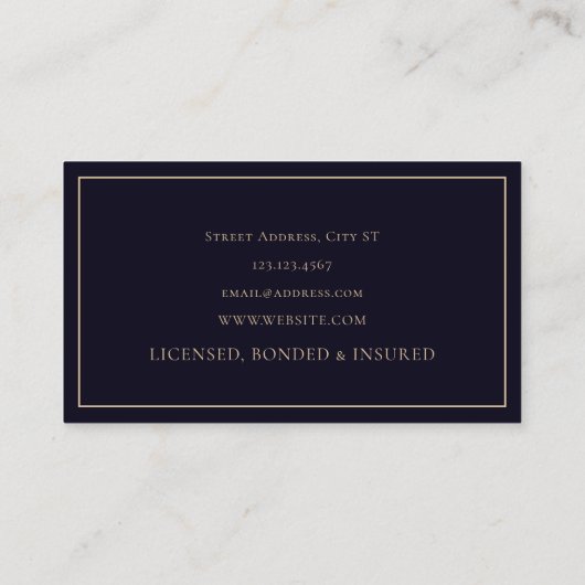 Mobiel notarisgoud visitekaartje (Achterkant)