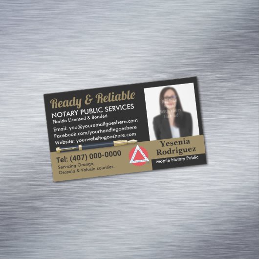 Mobiel Noteerbaar Openbaar  Foto Business C Magnetisch Visitekaartje (Voorbeeld)