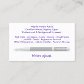 Mobiel Noteerbaar Openbaar Foto Business C Visitekaartje (Achterkant)