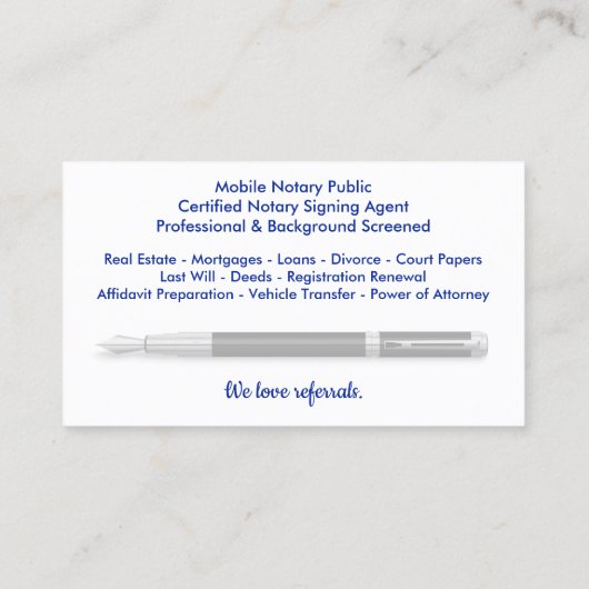 Mobiel Noteerbaar Openbaar  Foto Business C Visitekaartje (Achterkant)