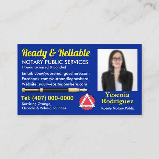 Mobiel Noteerbaar Openbaar  Foto Business C Visitekaartje (Voorkant)