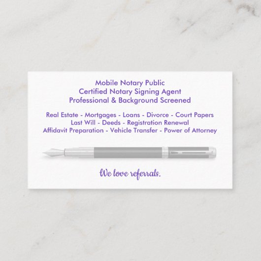 Mobiel Noteerbaar Openbaar  Foto Business C Visitekaartje (Achterkant)