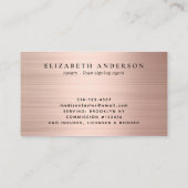 Mobiel Noteerbaar Roos met goudpenseel penseel Visitekaartje (Achterkant)