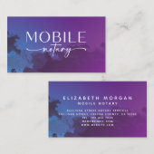Mobiel noteerhandschrift Paars Visitekaartje (Voorkant / Achterkant)