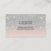 Mobiel Notioneel Roos Gold Silver Glitter Visitekaartje (Achterkant)