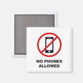 Mobiel nummer cell phone allowed forbidden sign sy magneet (Voorkant / Achterkant)