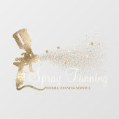 Mobiel Spray Tanning Glitter Goud Glitterend Raamsticker (Vel)