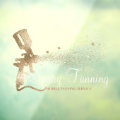 Mobiel Spray Tanning Glitter Goud Glitterend Raamsticker (Vel 3)