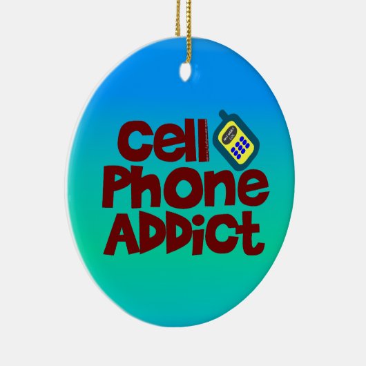 Mobiel telefoonadvies keramisch ornament (Rechts)