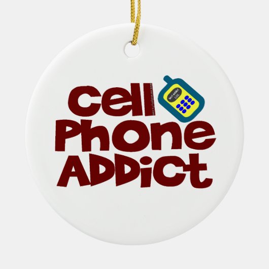 Mobiel telefoonadvies keramisch ornament (Voorkant)