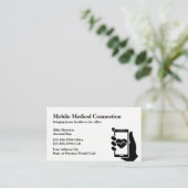 Mobiel thema gezondheidszorg visitekaartje (Staand voorkant)