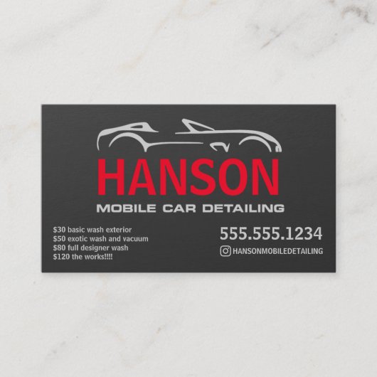 Mobiel Visitekaartje met details (Voorkant)