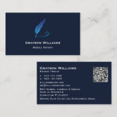 Mobiel Visitekaartje van de QR-code voor notaris (Voorkant / Achterkant)