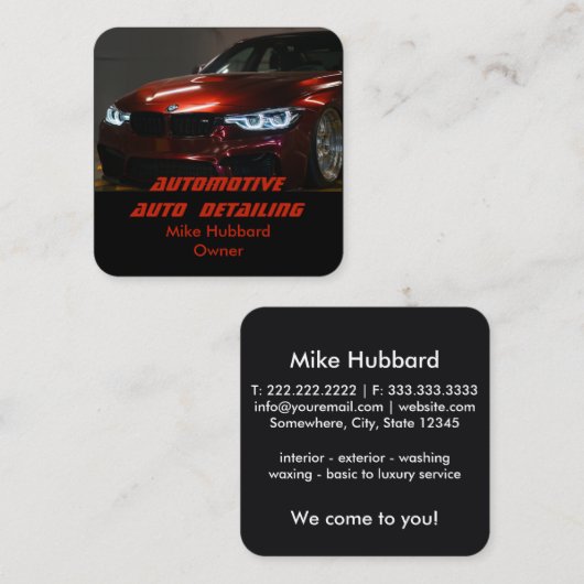 Mobiel Visitekaartje voor automatische informatie (Voorkant / Achterkant)