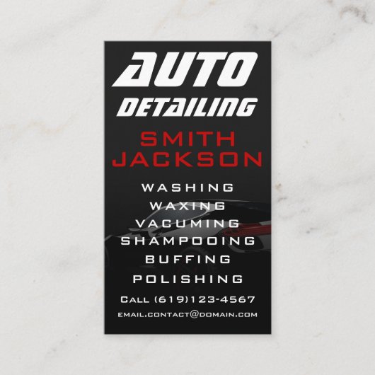 Mobiel Visitekaartje voor automatische informatie (Voorkant)