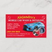 Mobiel wasprogramma voor auto's en details - Dring Visitekaartje (Voorkant)