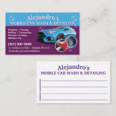 Mobiel wasprogramma voor auto's en details - Dring Visitekaartje (Voorkant / Achterkant)