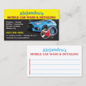 Mobiel wasprogramma voor auto's en details - Dring Visitekaartje (Voorkant / Achterkant)