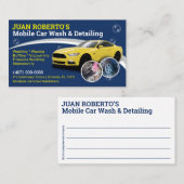 Mobiel wasprogramma voor auto's en details - Dring Visitekaartje (Voorkant / Achterkant)