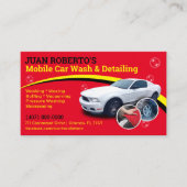 Mobiel wasprogramma voor auto's en details - Dring Visitekaartje (Voorkant)